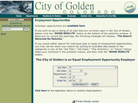 City of Golden Colorado - Employment