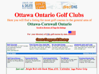 Ottawa Ontario Golf Clubs and Courses