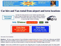 Car hire rental for airport and towns