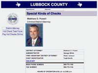Lubbock County District Attorney