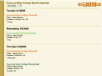 Connors State College Sports Calendar