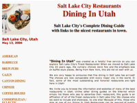 Salt Lake City Restaurant Directory
