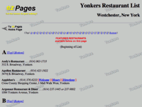 Yonkers Restaurant List