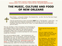 Music, culture and food of New Orleans
