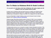 Oklahoma Birth and Death Certificates