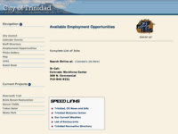 Employment Opportunities: City of Trinidad