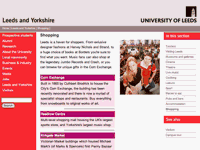 Shopping - Leeds and Yorkshire - University of Leeds