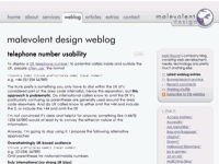 Malevolent design weblog