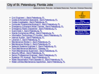 City of St. Petersburg Job Listings