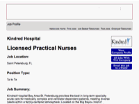 Licensed Practical Nurses Job