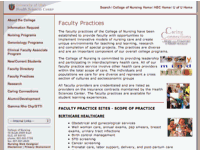 College of Nursing - Clinical Faculty Practices