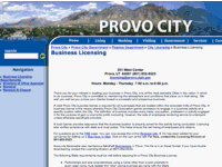City of Provo, Utah Business information