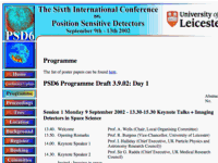 PSD6 Conference - Programme